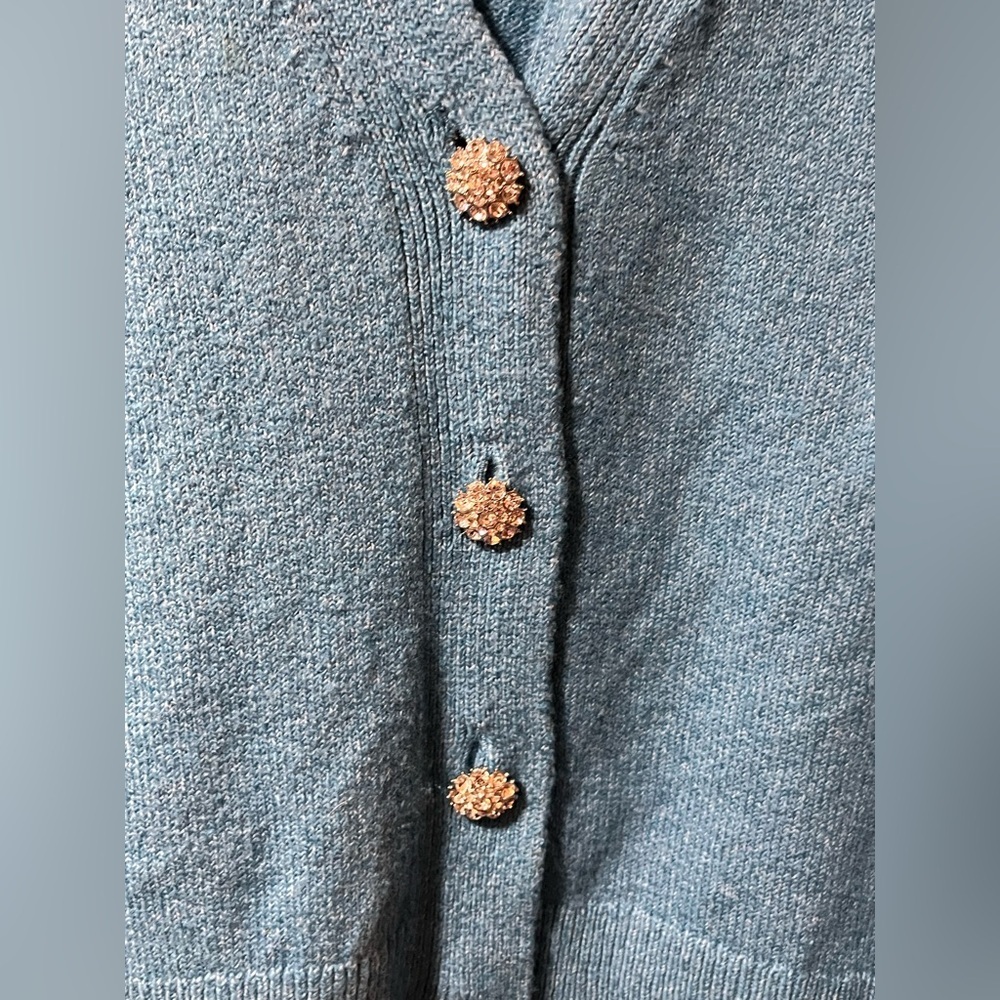 LOFT Rhinestone Button Cardigan Sweater - Picture 4 of 8